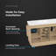 Meuble-lavabo autoportant simple en bouleau Sahara de 48 po avec plateau en pierre reconstituée blanche et quincaillerie or brossé Xander-1516221747-1516221741