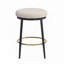 Ensemble de tabourets de bar rembourrés en tissu sans dossier, base en métal