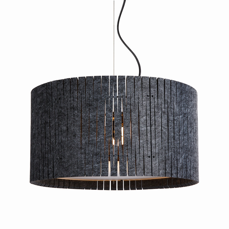 Luminaire suspendu tambour Kerflights D6 gris anthracite , Gris anthracite