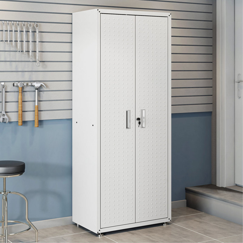 Grande armoire de garage blanche, Blanc