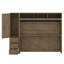 Lit escamotable double avec garde-robe, tiroirs et tablettes