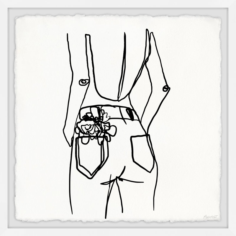 Backless With Jeans - Single Picture Frame Print, 61cm H x 61cm W x 3.81cm D