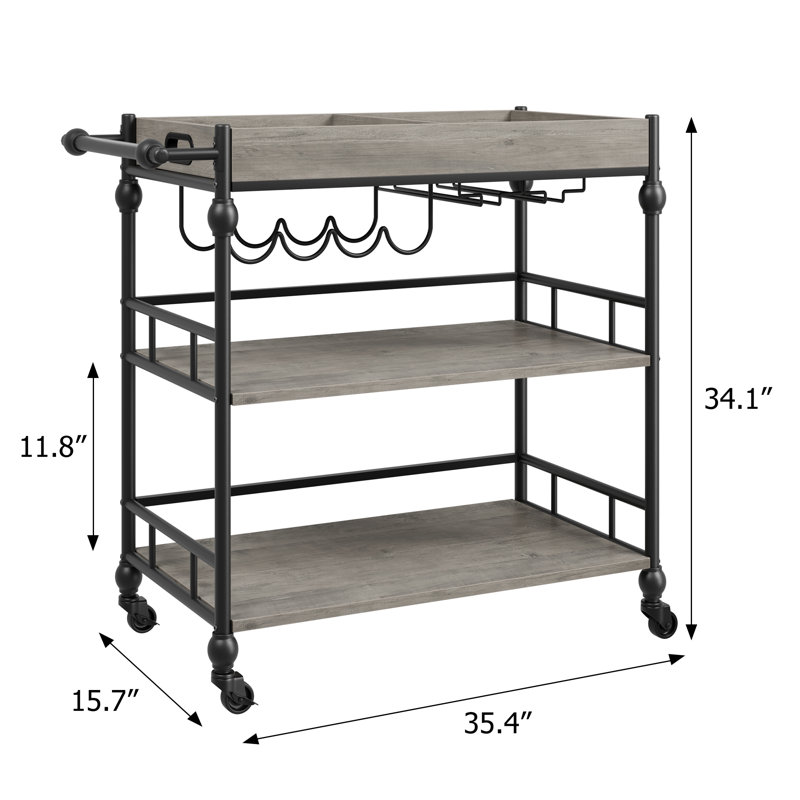 Wood Bar Cart