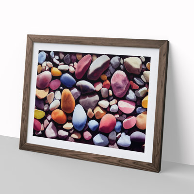 Colourful River Pebbles Vol.4 - Single Picture Frame Print