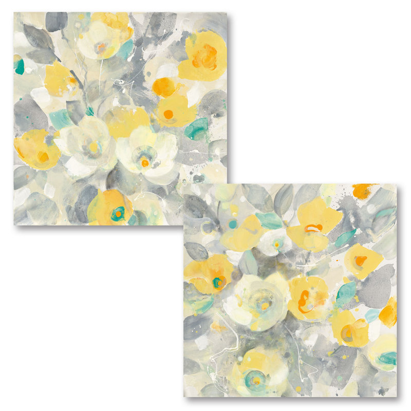 Ensemble d’impression 2 pièces «buttercups i & ii, H 16 po x l 16 po x P 0,01 po, Papier