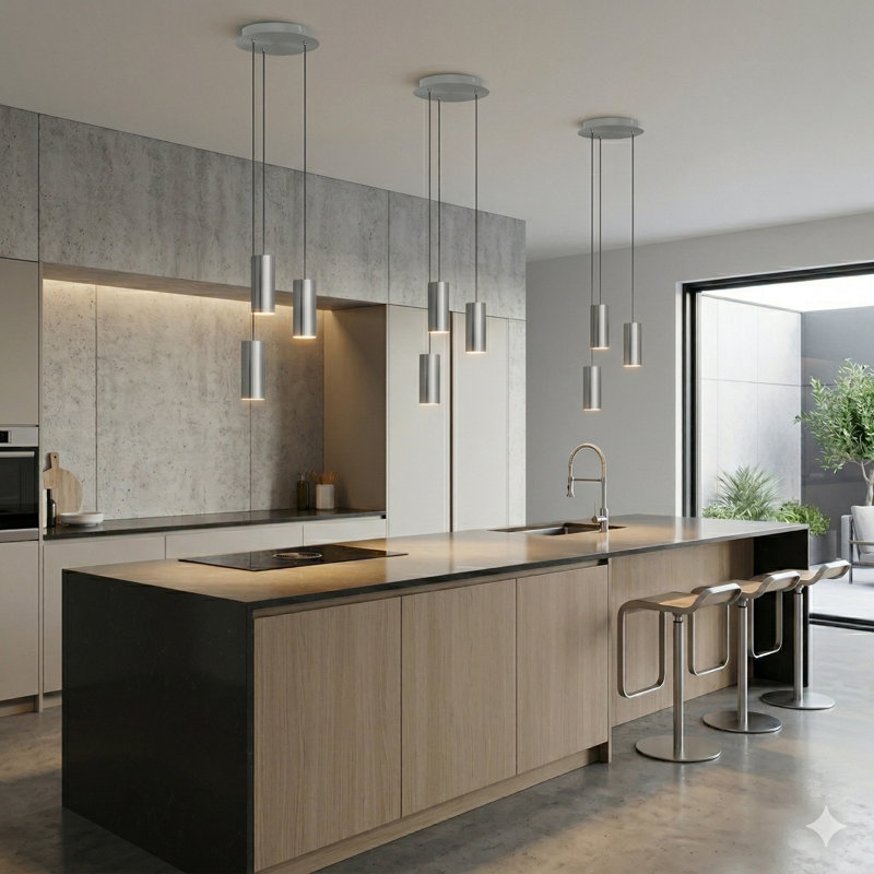 Bludovice 3 - Light Cluster Pendant, Nickel