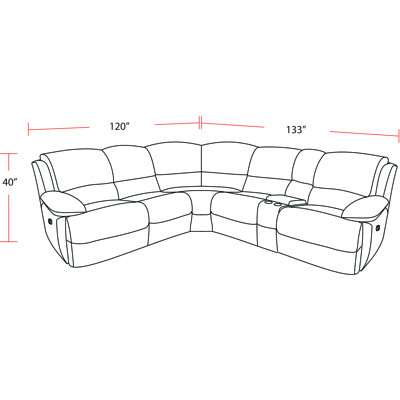 Pomona 6 Piece Modular Power Reclining Sectional with Power Adjustable Headrests