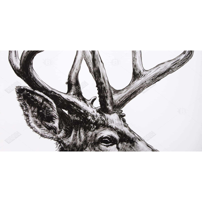 Roe deer plume - 15.75"x31.50" Desk mat