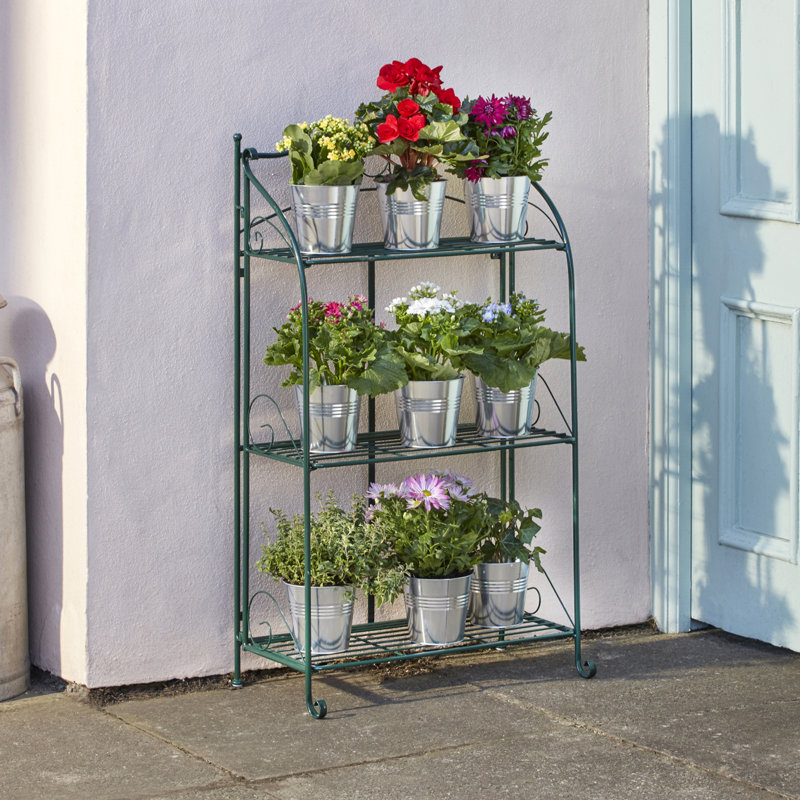 California Metal Plant Stand, Green