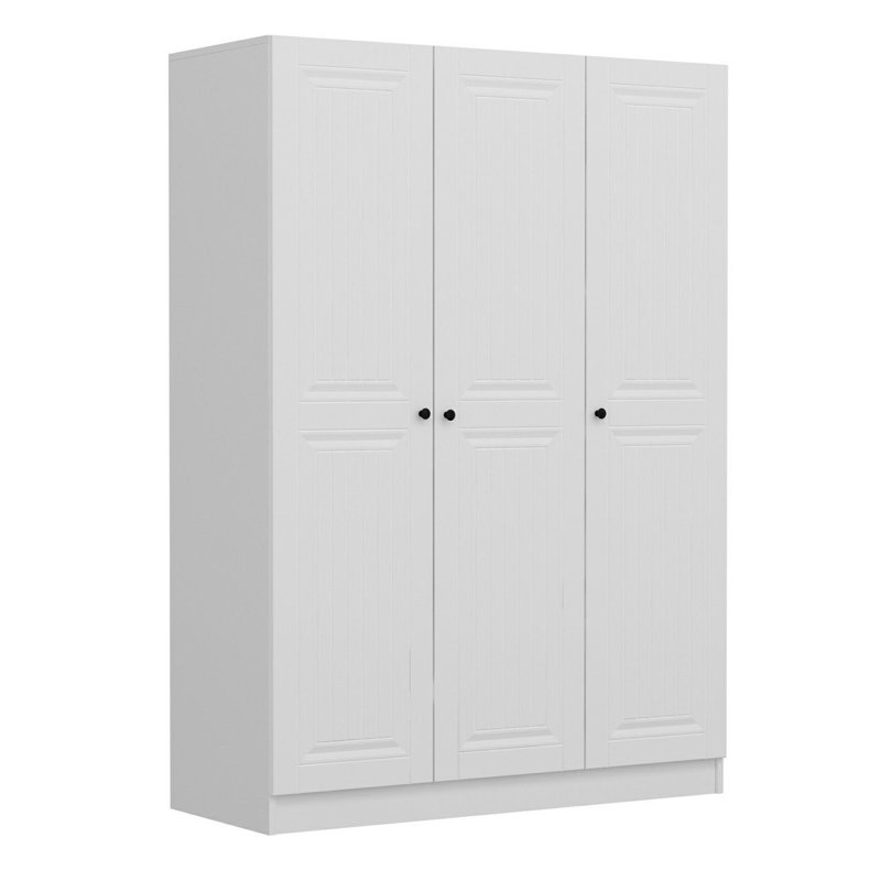 Élégante garde-robe blanche de 53,1 po x 82,7 po x 20,5 po | 100% panneau de particules enduit de mélamine, épaisseur: 0,7 pouce | Rangement spacieux pour les vêtements et les accessoires, design traditionnel pour toute chambre à coucher