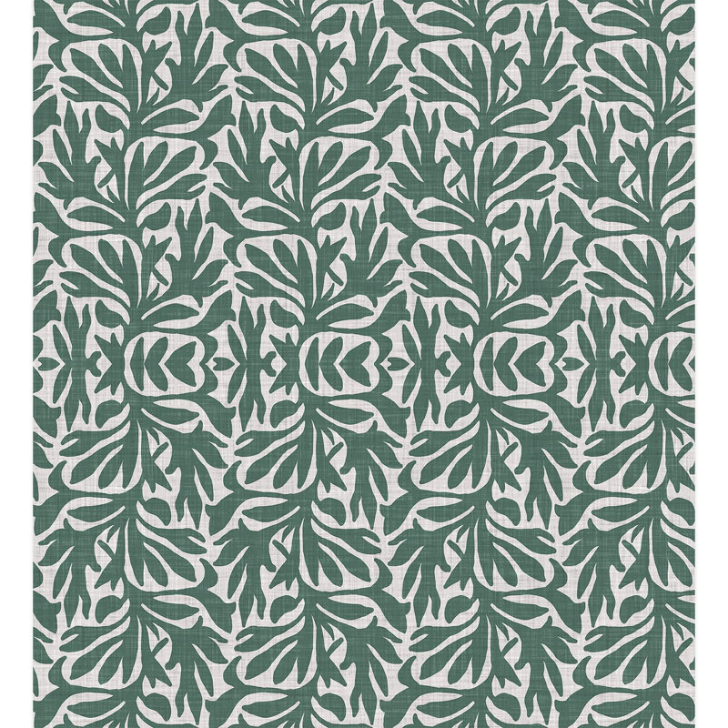 Toile Damask Peel & Stick Floral Border, 132" L x 120" W