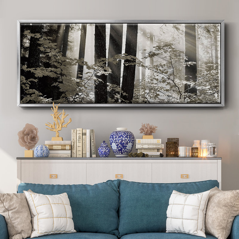 Misty Forest - toile encadrée, H 20 po x l 50 po