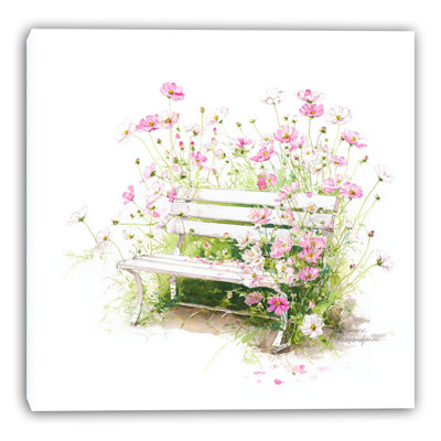 «Golden Floral Field», art mural sur toile tendue