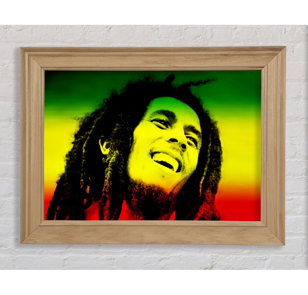 Bob Marley Rasta Colours - Einzelne Bilderrahmen Kunstdrucke