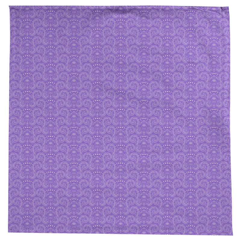 Leffel Geometric Tablecloth, Purple/White