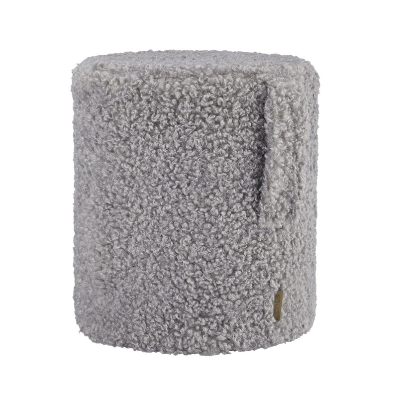 Solid Wood Accent Stool, Grey