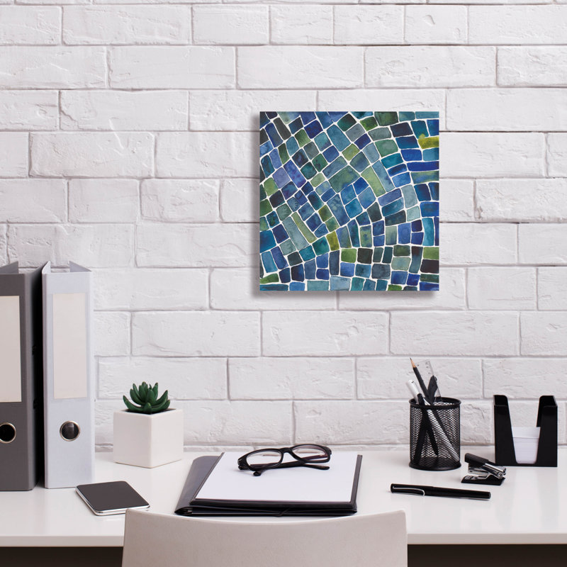  «Sea Glass 2» par Cheryl Warrick, art mural sur toile, H 12 po x l 12 po
