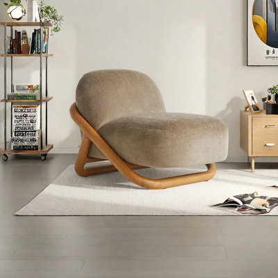 Modern Minimalist flannelette casual chair