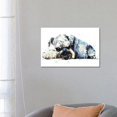 Schnauzer I 1 Piece Wrapped Canvas Painting