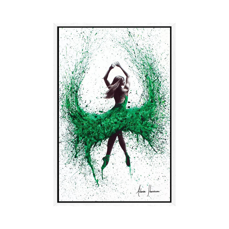 An Emerald Love by Ashvin Harrison - Print on Canvas, 66.04 cm H x 45.72 cm W, White Framed