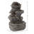 Pure Garden Tabletop Waterfall Fountain with Cascading Rock and LED Lights - Resin Tiered Stones for Office, Patio, and Home Decor