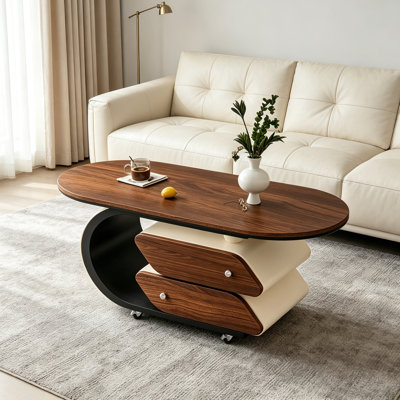 Movable Simple Coffee Table Storage Drawer
