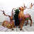 Fraser Hill Farm 5-Ft. Reindeer Holiday Figurine with Metallic Finish with Multi-Color LED Lights
