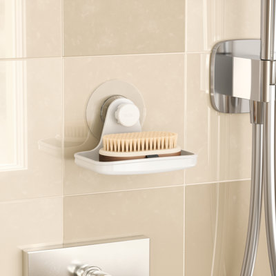 Umbra Flex Adhesive Shower Shelf, Soap Dish For Bathroom Or Kitchen, Use In Shower, Tub Or Sink Area In Natural