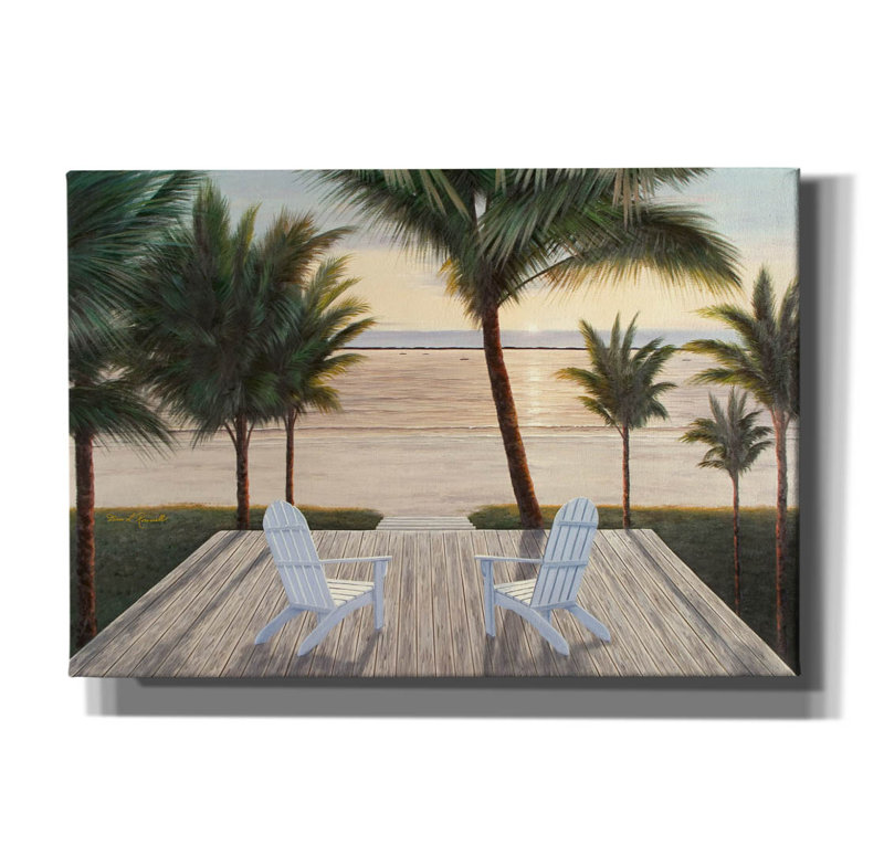 «Palm Beach Retreat» par Diane Romanello, H 18 po x l 26 po x P 0,75 po