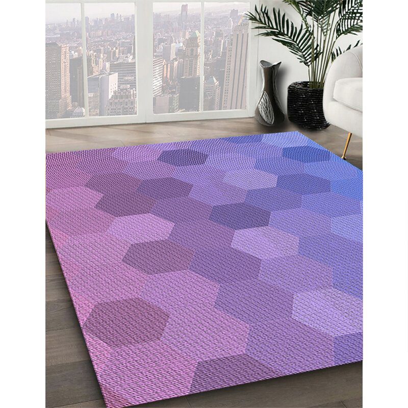Tapis 100% à motif lavable à la machine 2989, Carré 6 pi