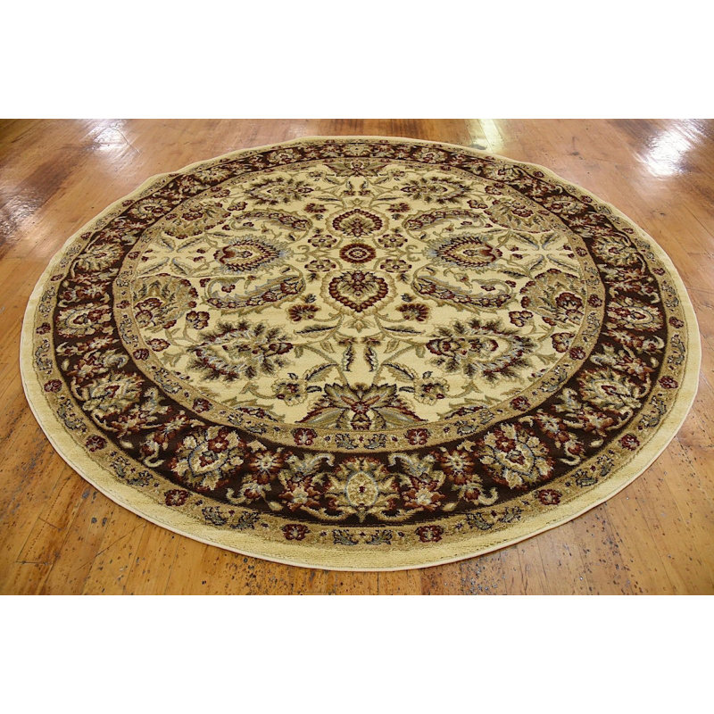 Tapis décoratif coquille d’œuf orientale Odyssey, Rond 8 pi