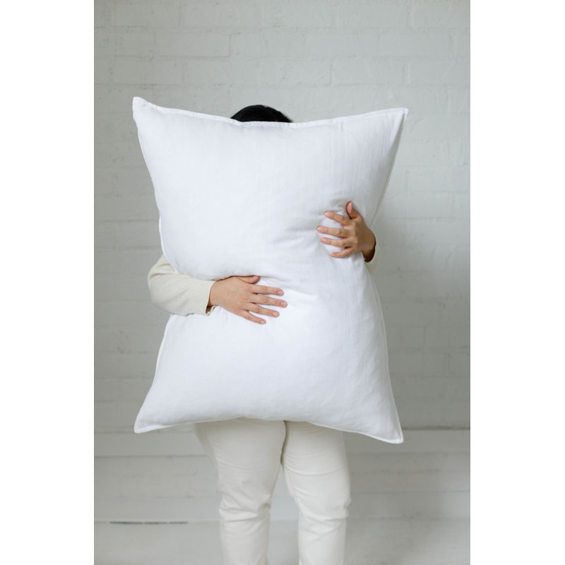 Bianca Lumbar Pillow Cover & Insert, White