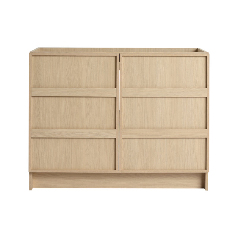 Base de meuble-lavabo autoportant Aaron de 42 po avec 2 portes à fermeture en douceur (lavabo non inclus)
