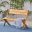 Banc en bois de style champêtre, parfait pour le jardin ou le porche