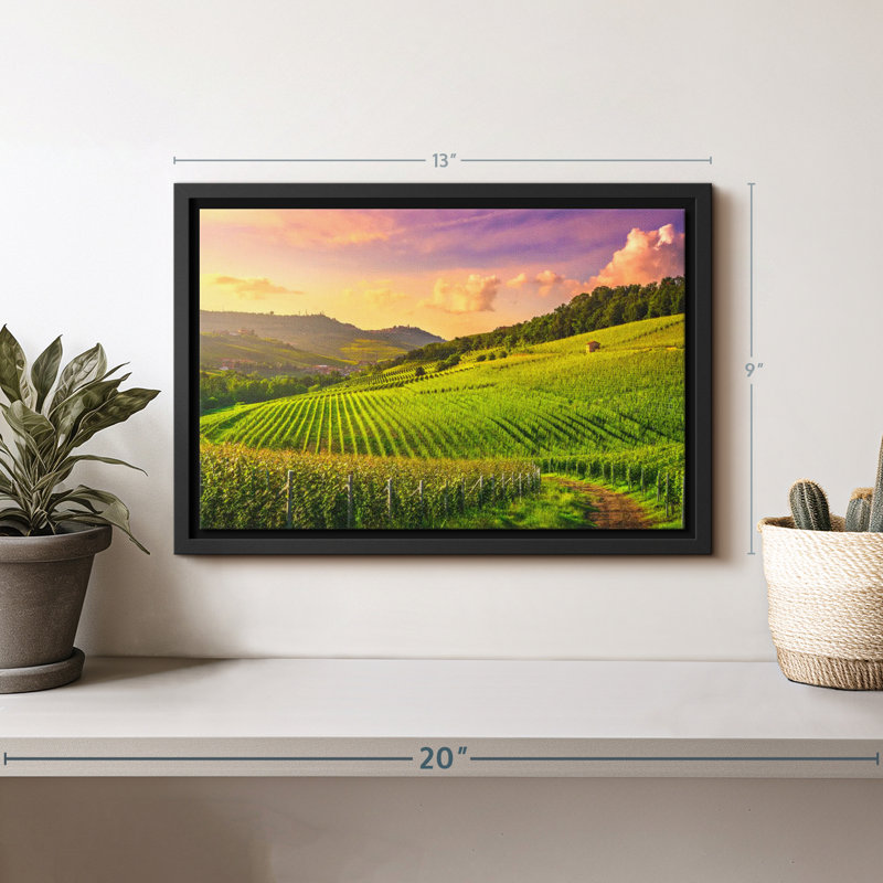 Nature "Vineyard In Langhe Wall Art", H 9 po x l 13 po