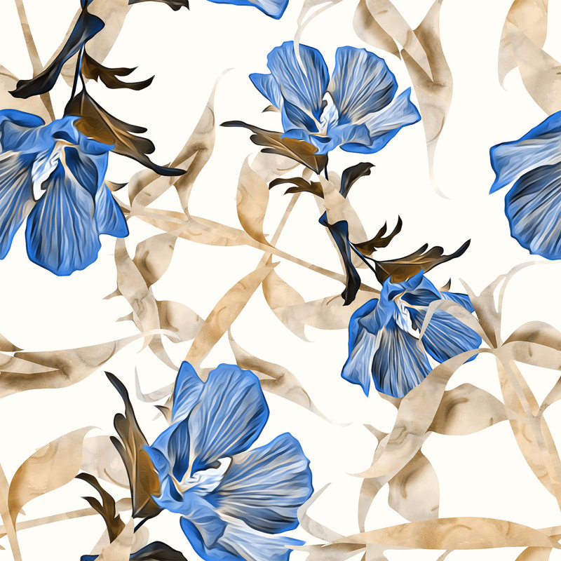 Floral Tile, 2.08' W x 18.75' L