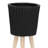 S/2 10/12" Ridged Planter W/ Wood Legs