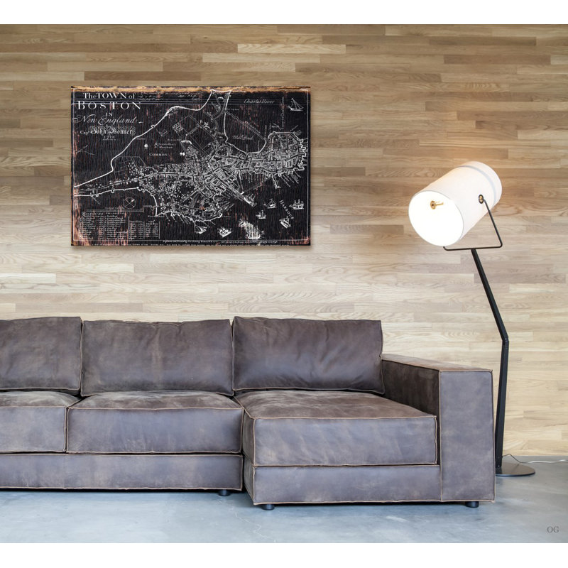 «Town of Boston Map 1722», reproduction sur toile, 20 po x 30 p