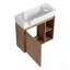 Meuble-lavabo mural 24 po avec lavabo en céramique blanche et porte à fermeture en douceur, emballage KD