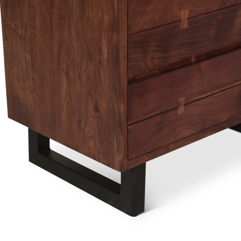 Glenwood 34" Tall Chest in Smoked Acacia, Walnut
