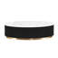 Table basse ovale en marbre Kirtin avec base dorée-1841248497