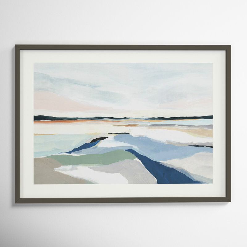 Seaside Day I by Isabelle Z, Gray Framed Paper, 27" H x 37" W