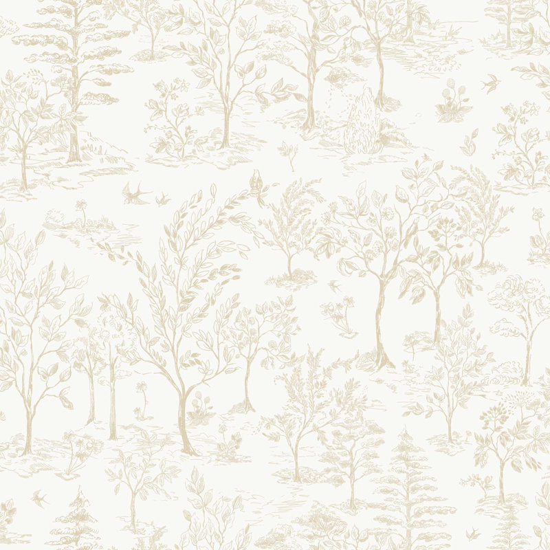 Papier peint adhésif Arbor Toile, Taupe