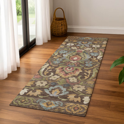Premium Machine Washable Mayfield AMF2193 floral Rug