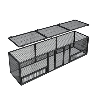 83" Large Metal Chicken Coop – Thickened Galvanized Poultry Cage for Duck Goose Breeding, Heavy-Duty Outdoor Hen House with Strong Load-Bearing, Easy-Install Design