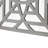 23 x 23 Mirrored Wall Decor with Geometric Wood Cut Out, Gray