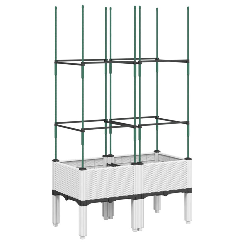 Akheel Elevated Planter, White