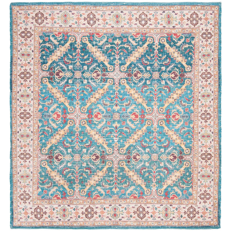 Joppatowne Hand Loomed Performance Oriental Rug, Square 6'