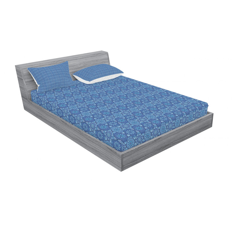 Microfiber Fitted Sheet, Queen Fitted Sheet with 2 Pillowcases