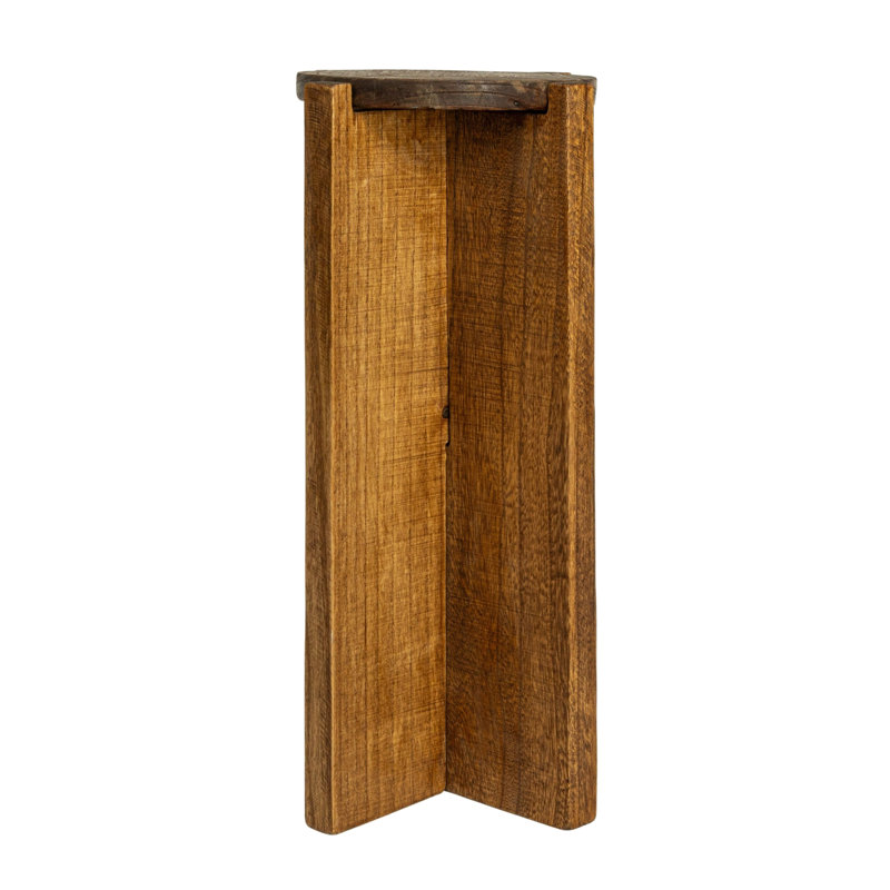 Willowbrook Mahogany Wood & Natural Woven Seagrass Rope Bar Stool, 19.6" H x 9.8" L x 9.8" W, Dark Brown Stained